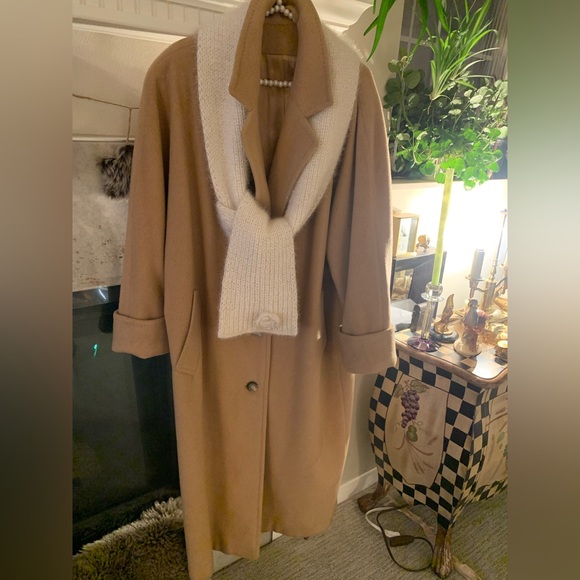 Ravishing Regency 100% Camelhair Maxi Trench w/Scarf. Generous Size 6. EUC